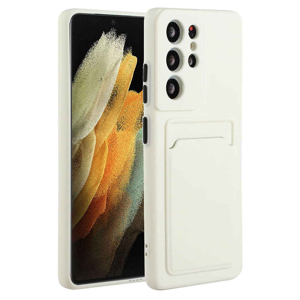 Anti-drop Phone Case For Samsung Galaxy S23 Ultra Flexible TPU Protective Phone Cover with Card Holder Anti-drop Phone Case For Samsung Galaxy S23 Ultra Flexible TPU Protective Phone Cover with Card Holder
